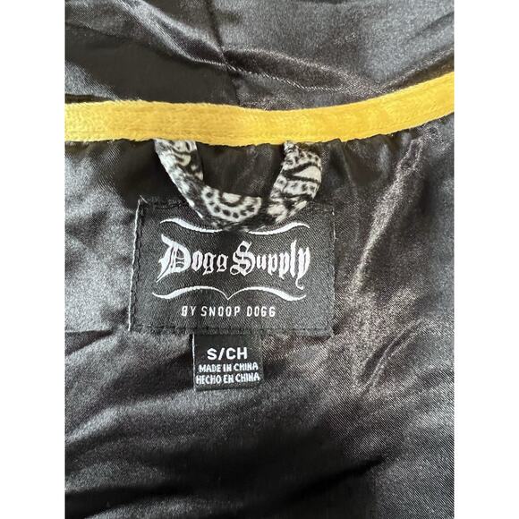 Dogg Supply by Snoop Dogg Black Paisley Microfleece Hooded Lounge Robe Small - Picture 7 of 7